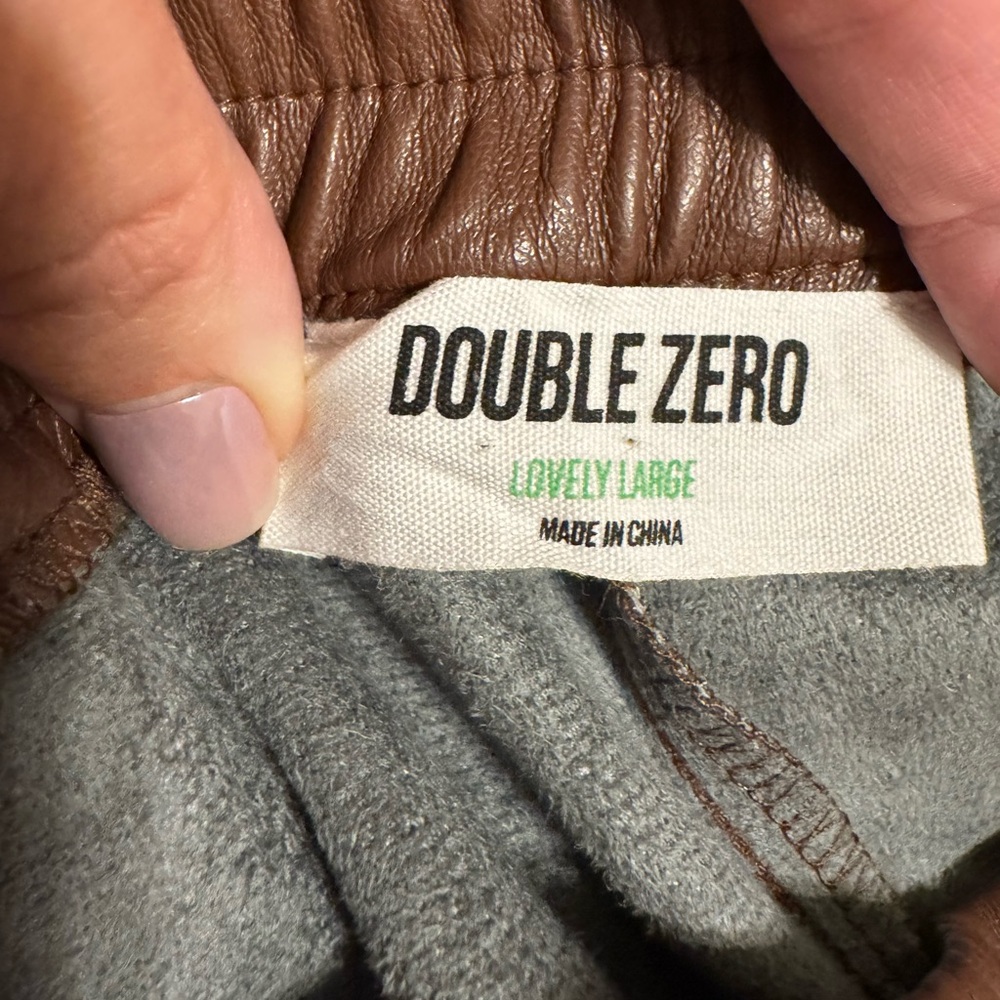 NWOT PU Leather Pants Brown Women's Size Large SUPER SOFT! - Picture 11 of 16